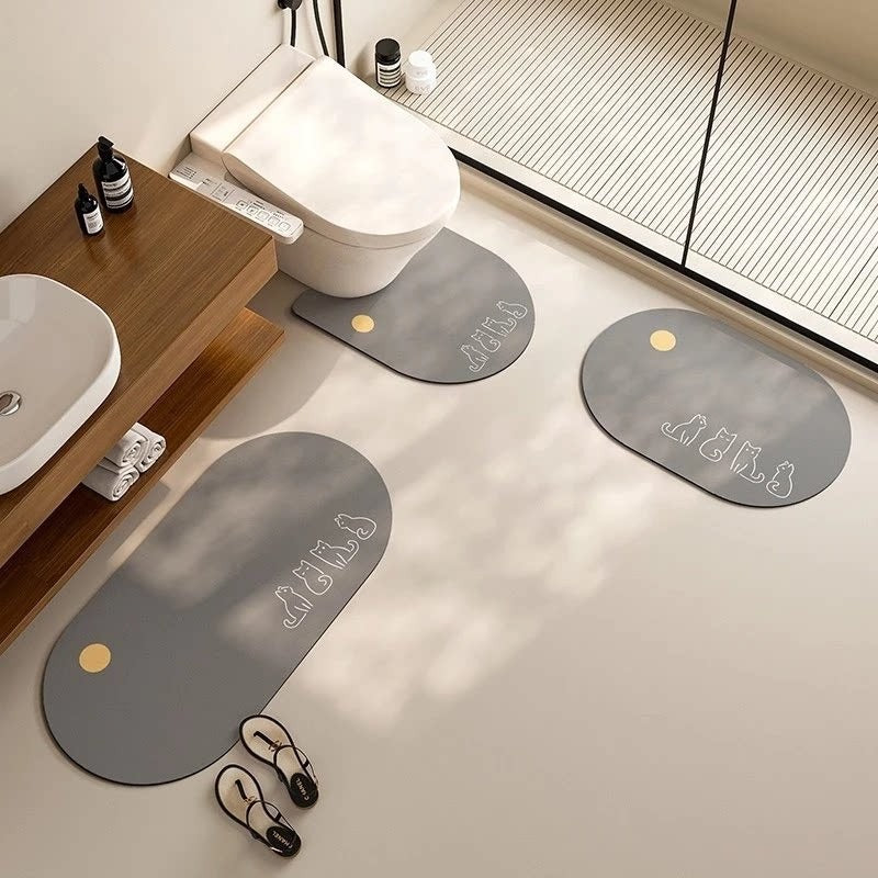 Modernes Badezimmer Rutschfeste Bereichsmatte Set Karnz