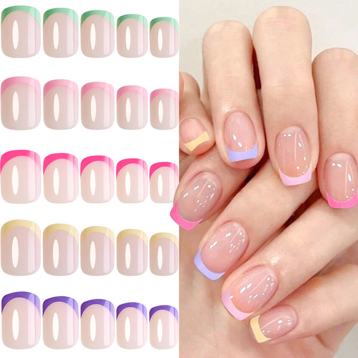 Dekoratives French Tip Press-On Nagelset Karnz