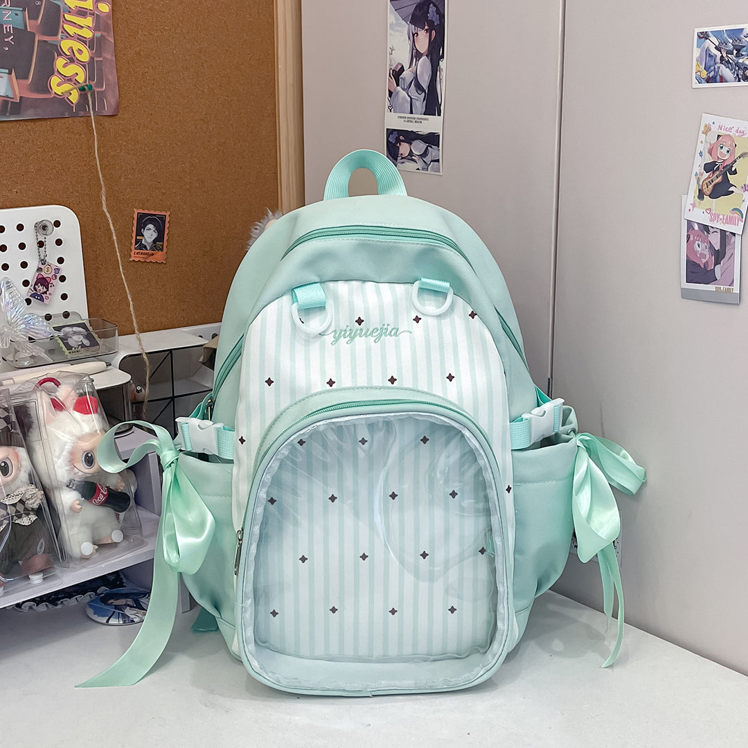 Stylische Gestreifte Transparente Rucksack