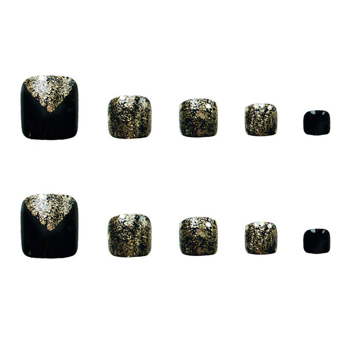 Dekorative Glitzer Fußnagel Kunst