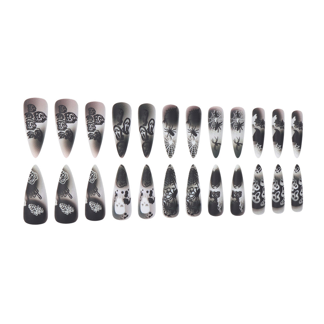 Künstlerische Halloween-Themen Stiletto Nagelkunst Karnz