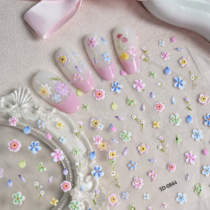 Blumen Nagelkunst Aufkleber