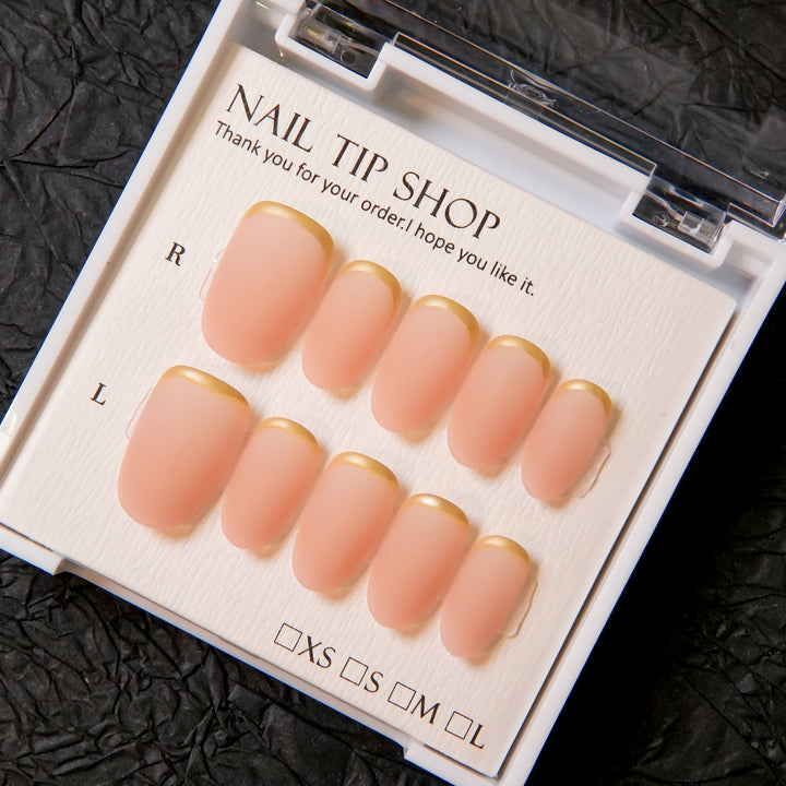 Natürlicher Finish Press-On Nagelset