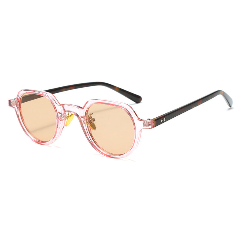 Damen runde Sonnenbrille mit modernem Kunststoffrahmen und UV-Schutz Karnz