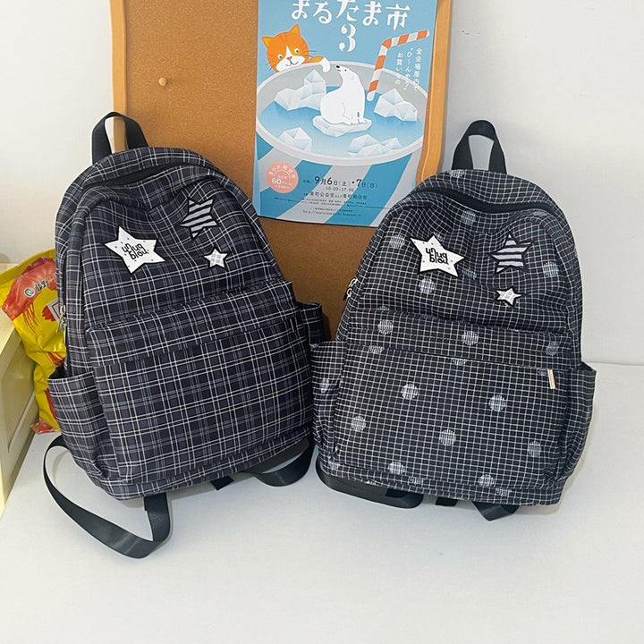 Stylischer praktischer Rucksack mit Karomuster Karnz