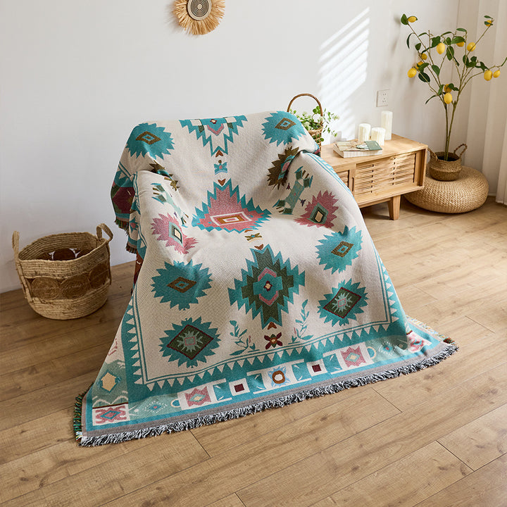 Künstlerische Jacquard-Wurfdecke