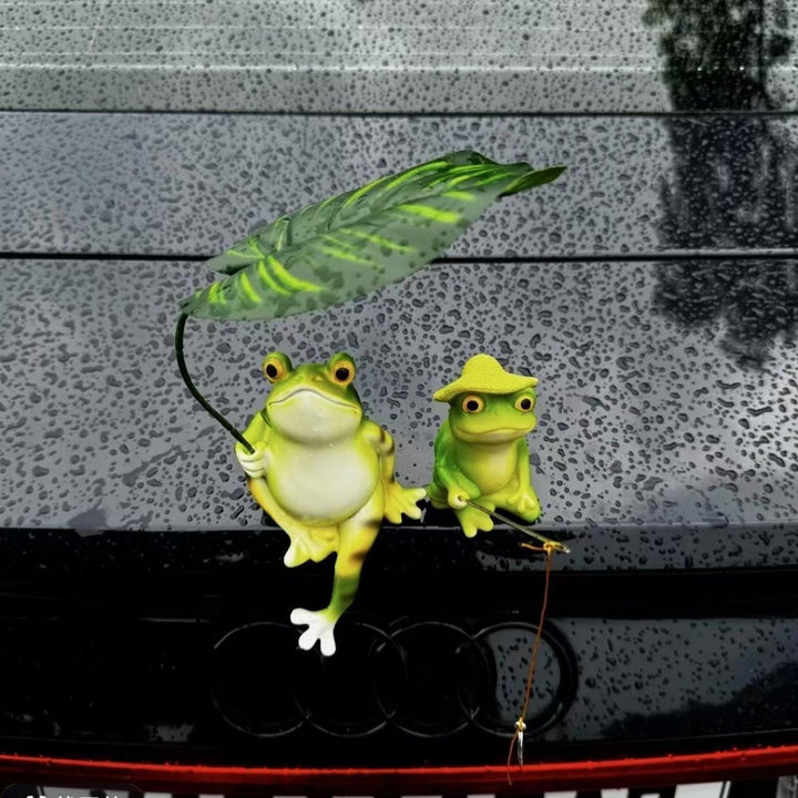Lustige Froschfigur mit Schirm Karnz