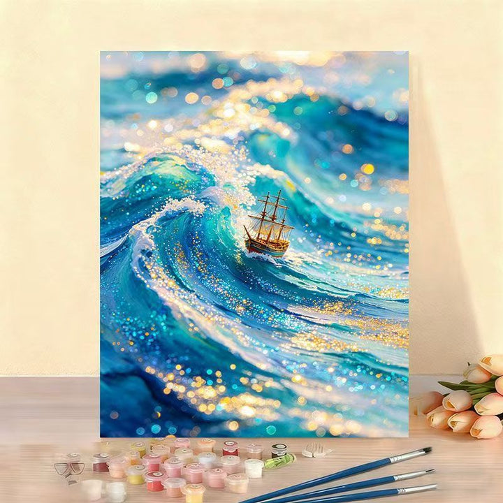 DIY Ocean Wave Malset Karnz