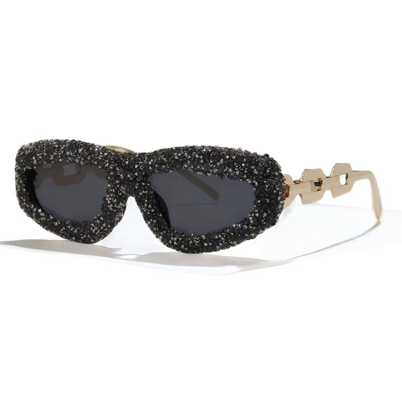 Damen Glamouröse Sonnenbrille mit verziertem Rahmen Karnz