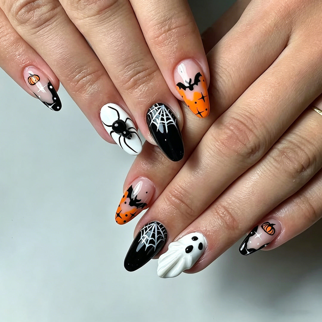 Spooky Halloween-Themen Press-On Nail Art Kollektion