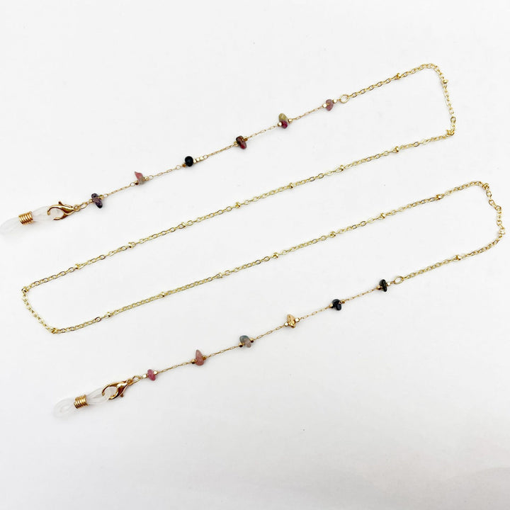 Bunte Edelstein Brillen Kette Karnz