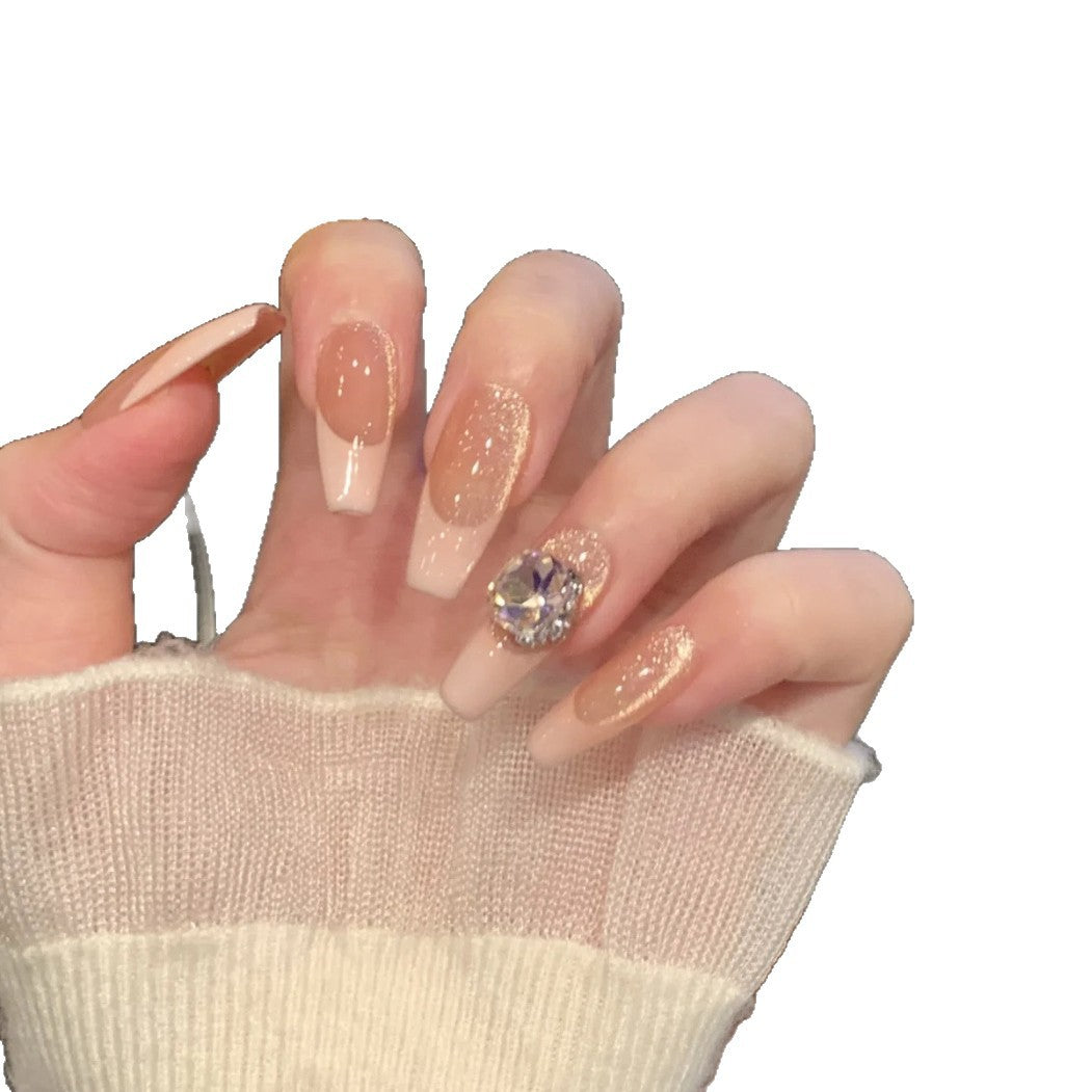 Glamouröse Acryl Press-On Nagel Set mit dekorativen Designs Karnz