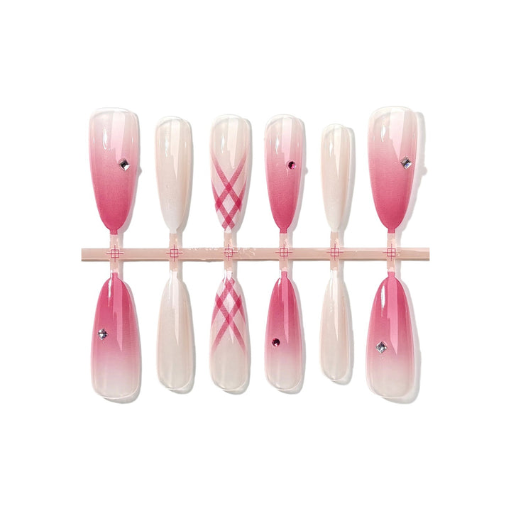Elegantes Ombre Press-On Nagelkunstset
