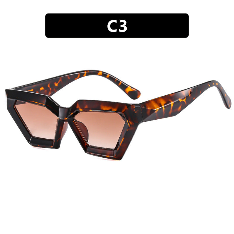 Damen auffällige Sonnenbrille im einzigartigen Hexagon-Design Karnz