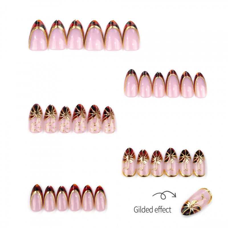 Elegantes Kunsthandwerk Press-On Nagelset