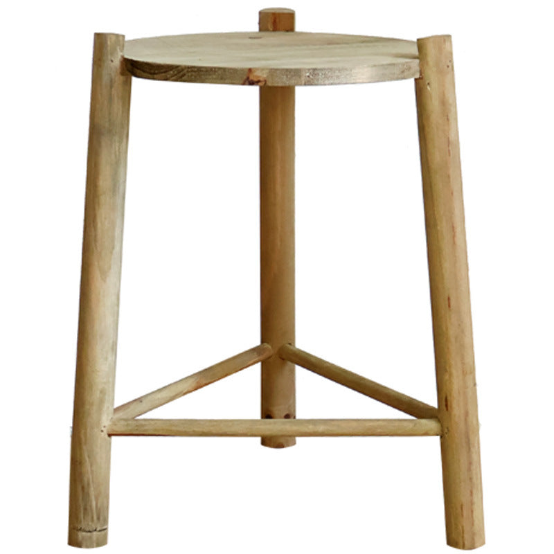 Massiver Holz-Hocker Karnz