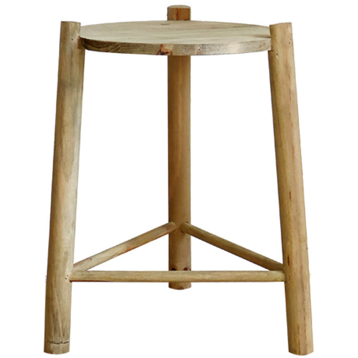 Massiver Holz-Hocker Karnz