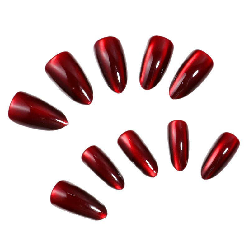 Glänzendes mandelförmiges Press-On-Nagelset Karnz