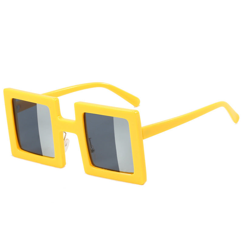 Damen modische quadratische Sonnenbrille mit einzigartigem, klarem Design Karnz