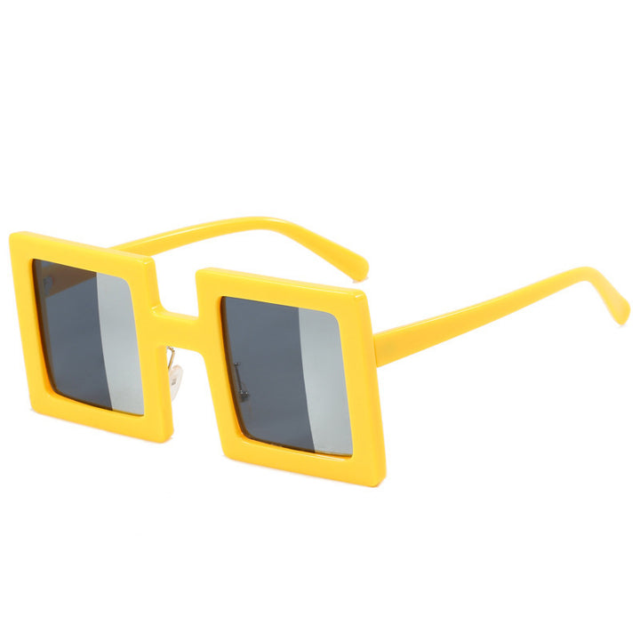 Damen modische quadratische Sonnenbrille mit einzigartigem, klarem Design Karnz