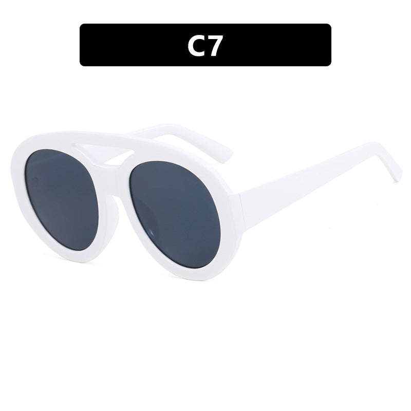 Damen oversized Sonnenbrille mit mehrfarbigem Rahmen und modischem Design Karnz