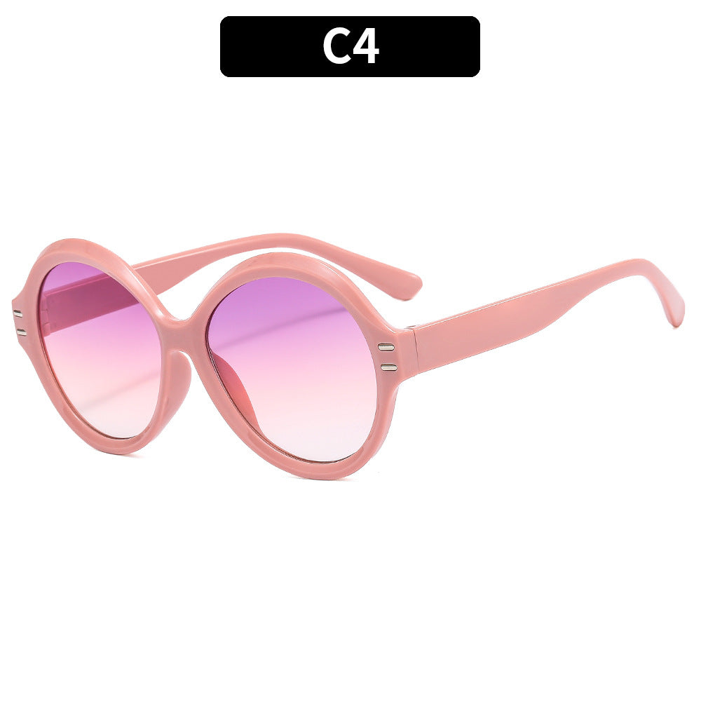 Überdimensionale Rundrahmen-Sonnenbrille