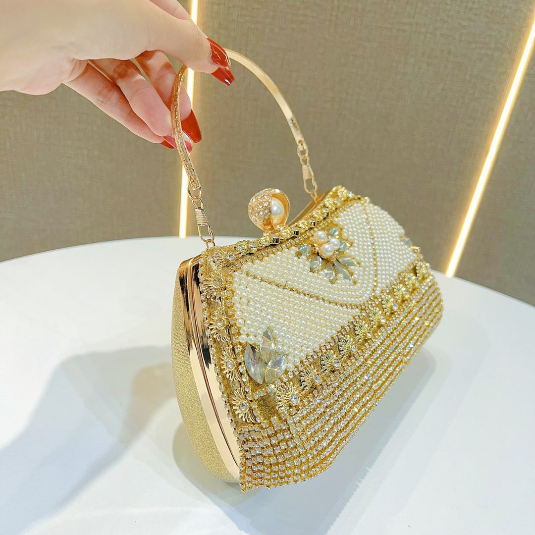 Beaded Abend Schultertasche