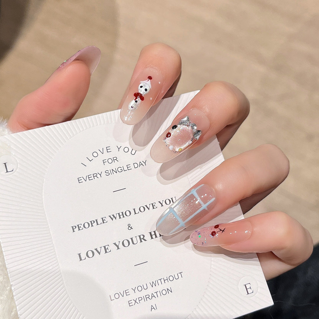 Künstlerisches Press-On Nail Set Karnz