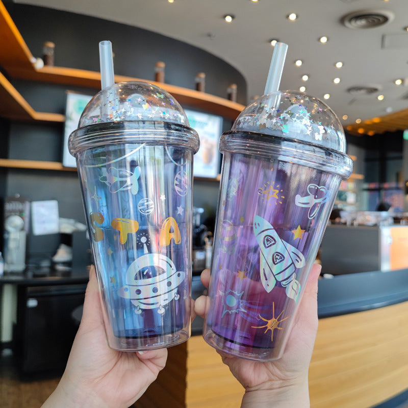 Damen personalisierte Trinkbecher mit kinderfreundlichem Astronauten-Design Karnz