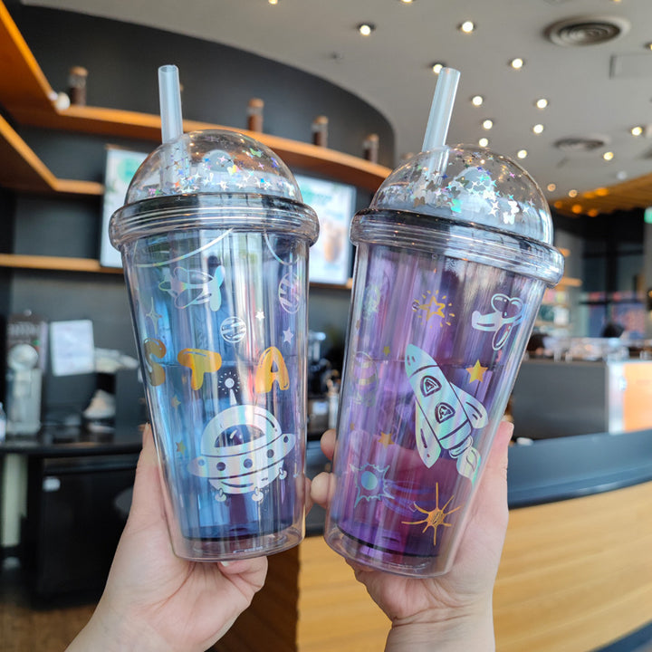 Damen personalisierte Trinkbecher mit kinderfreundlichem Astronauten-Design Karnz