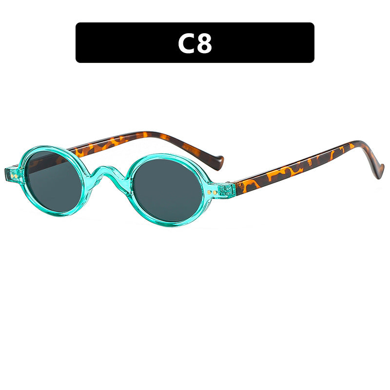 Damen runde Sonnenbrille mit markantem Design und hochwertigem Kunststoffrahmen Karnz