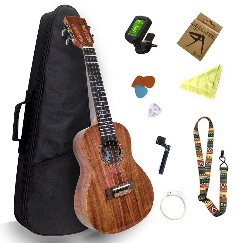 Premium Mahagoni Akustik Ukulele Bundle Karnz