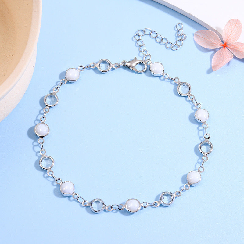 Dekorative Edelstein Fußkette Karnz