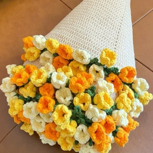 Florale Häkel-Wurfdecke
