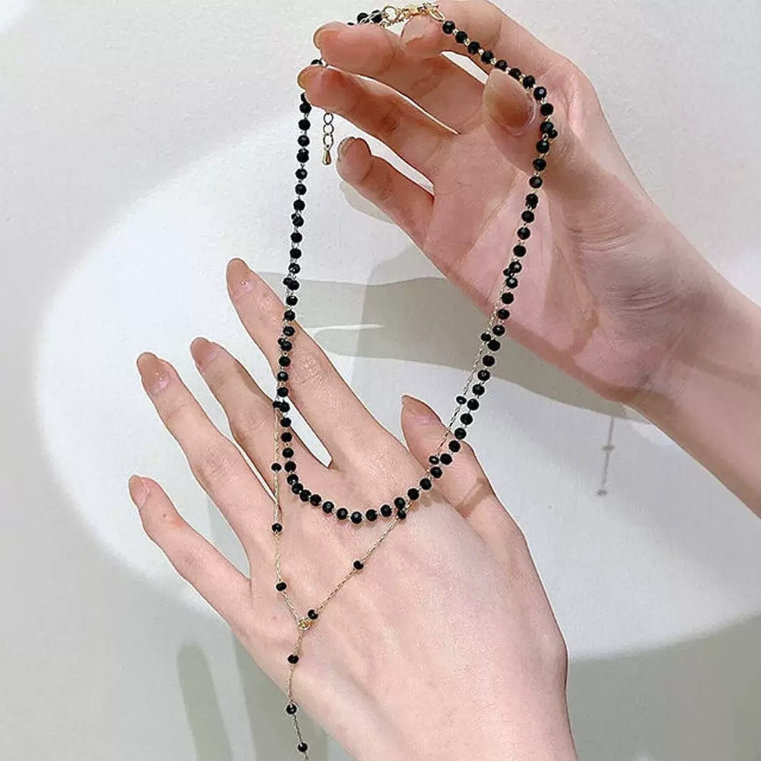 Chic Gestuftes Choker- und Anhängerhalsband Karnz