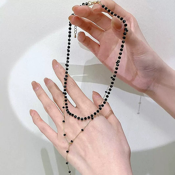 Chic Gestuftes Choker- und Anhängerhalsband Karnz