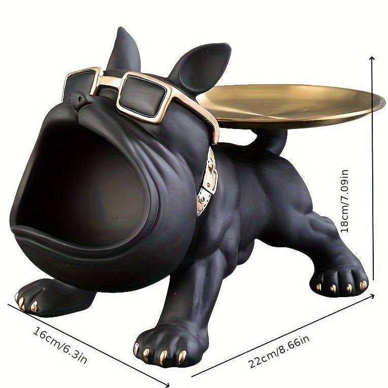 Lustige Dekofigur eines Französischen Bulldogs Karnz