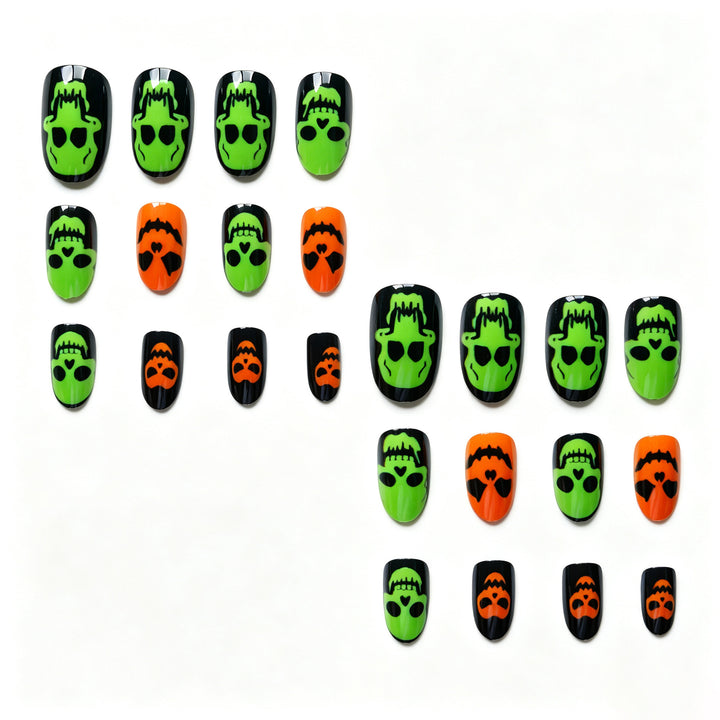 Halloween Skull-Themen Nagel Kunst Set
