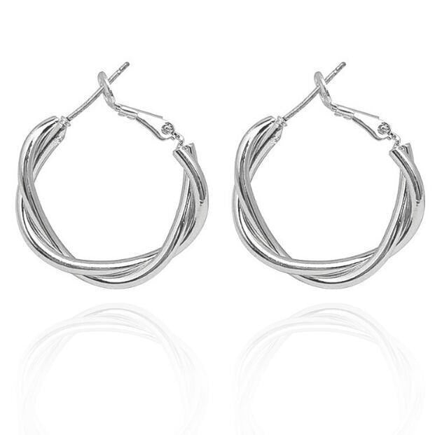 Elegante Spiral-Ohrringe Aus Hochwertigem Metall Karnz