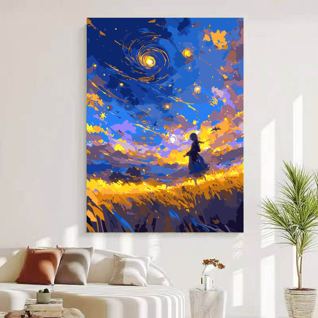 Traumhafte kosmische Landschaft Wandkunst Karnz