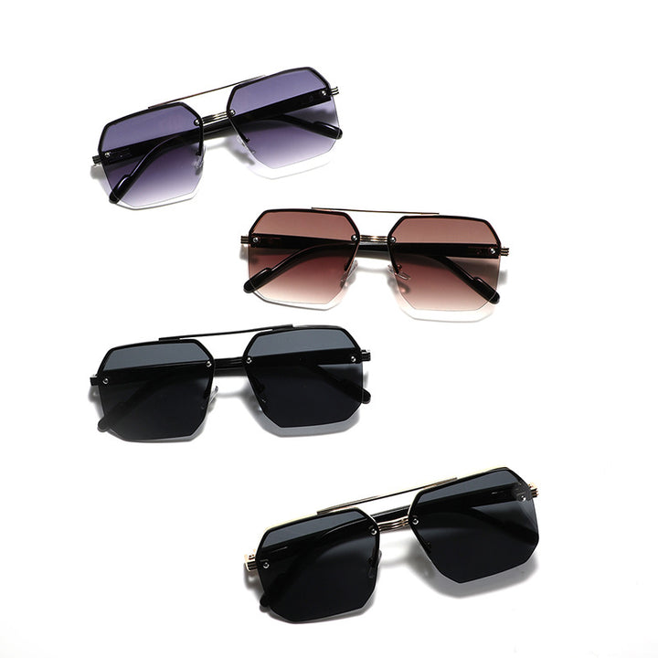 Damen hexagonale Sonnenbrille mit elegantem Metallrahmen Karnz