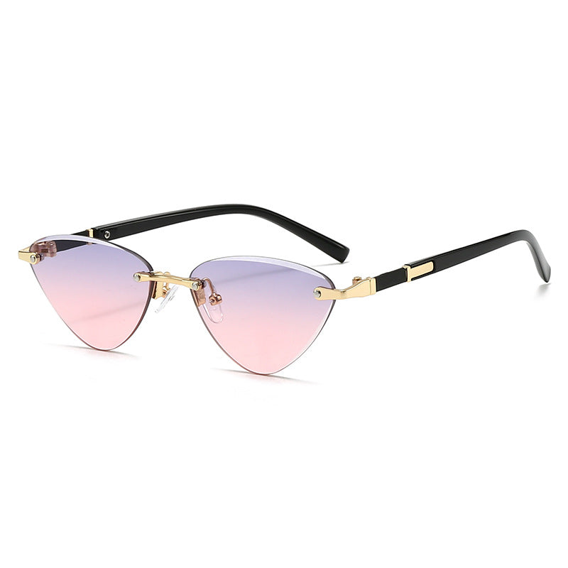 Damen modische Cat-Eye Sonnenbrille mit elegantem Metallrahmen Karnz