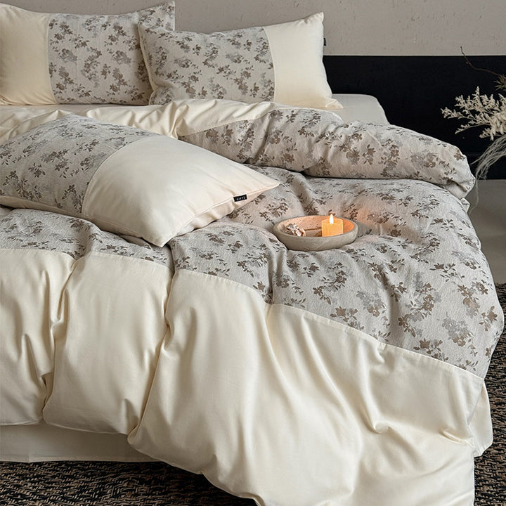 Botanisches Patchwork Bettbezug Set