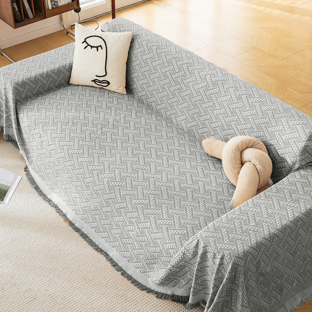 Strukturierte gewebte Sofa-Wurfdecke