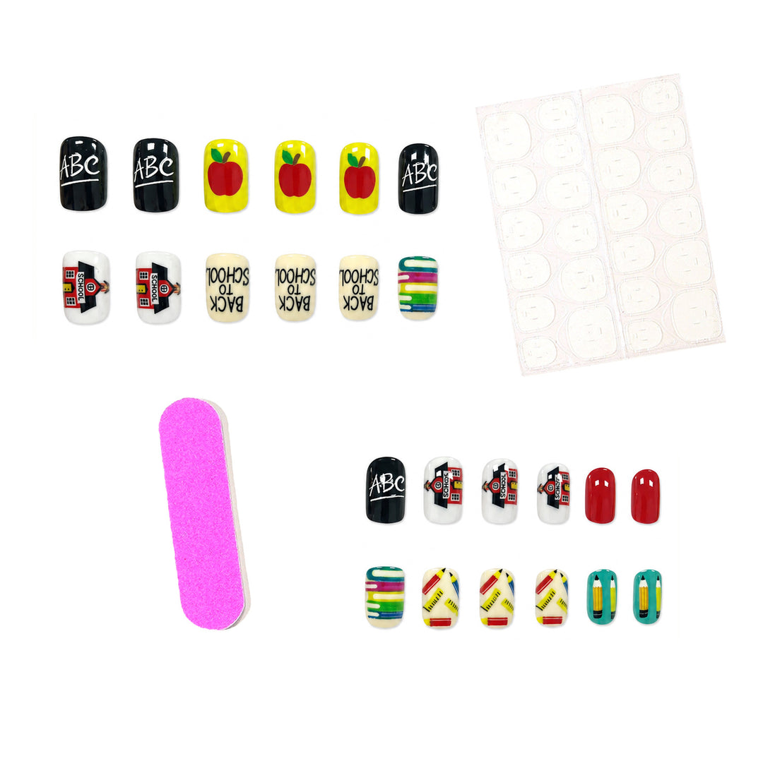 Kreatives Zurück-zur-Schule Nagelkunst-Set Karnz