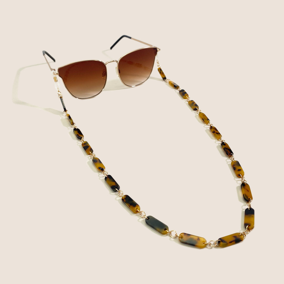 Chic Schildpatt Brillen Kette Karnz