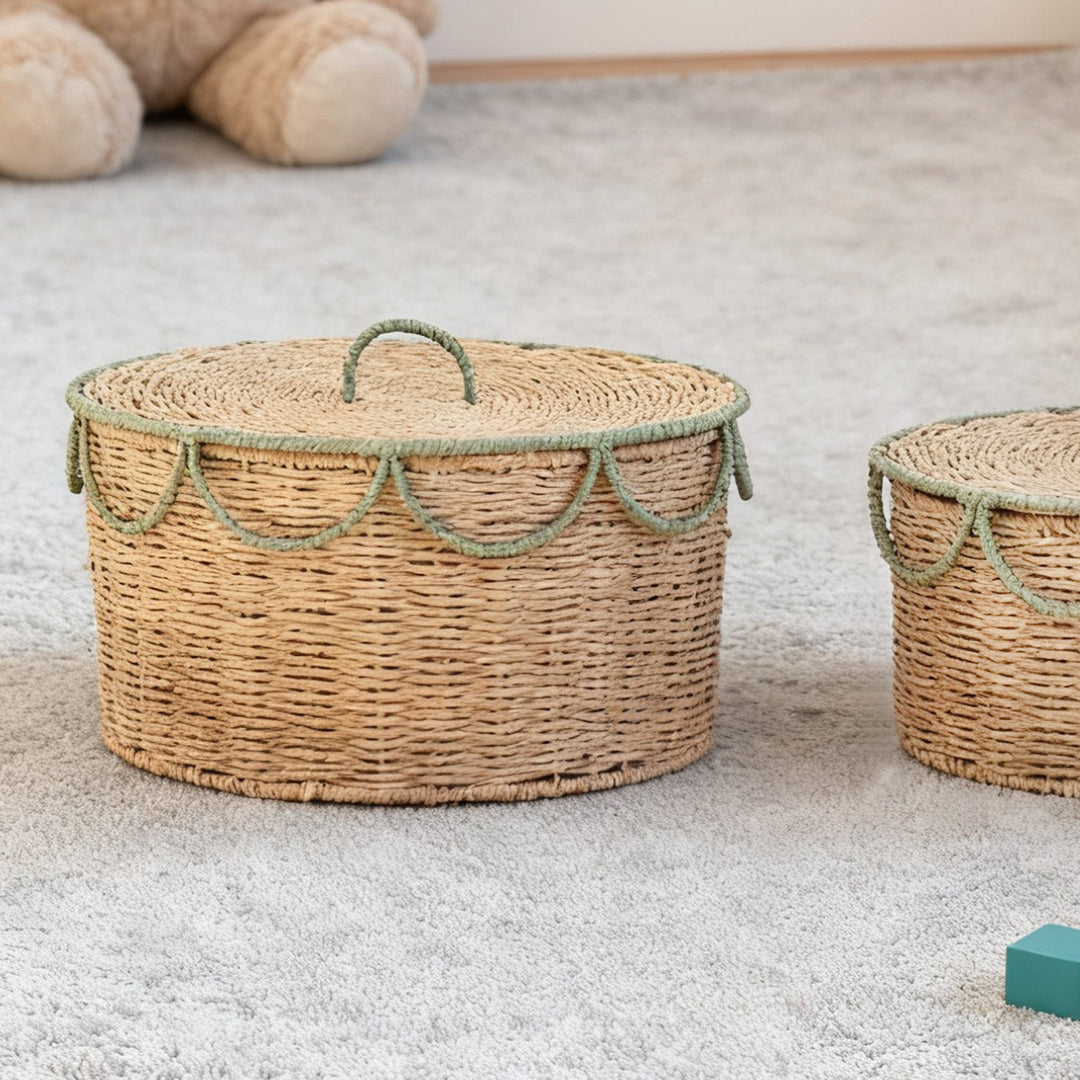 Aufbewahrungskorb mit Deckel und Griffen Karnz