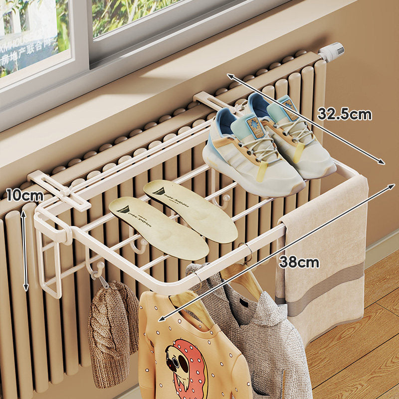 Radiator-Top Zusammenklappbarer Schuh- und Wäsche-Trockenständer