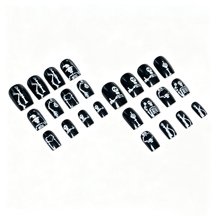 Halloween-Themen Skelett Nagel Kunst Set