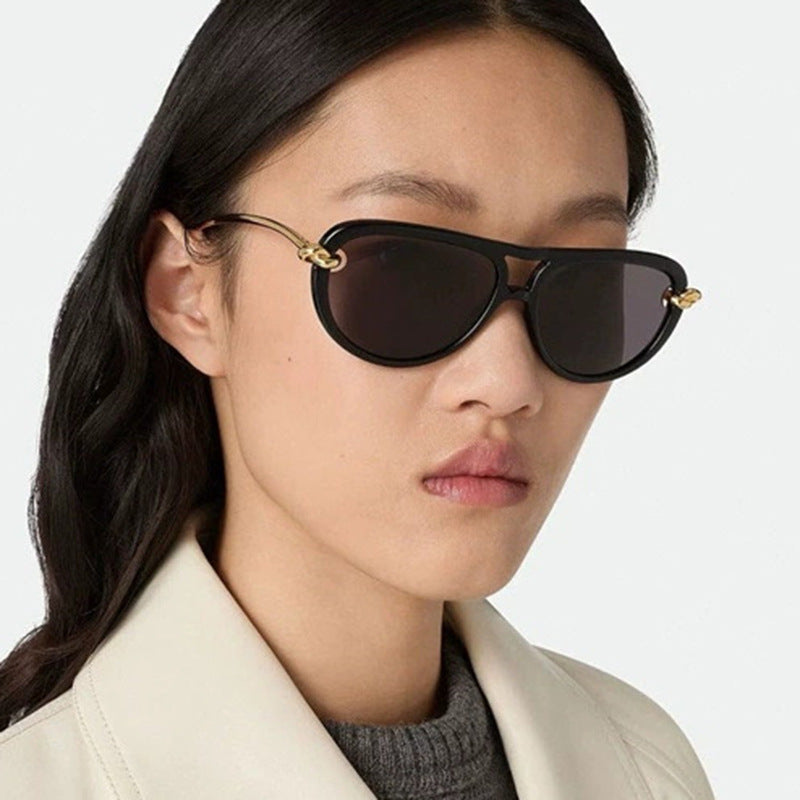 Damen Retro-Sonnenbrille mit elegantem Rahmen und polarisierten Gläsern Karnz